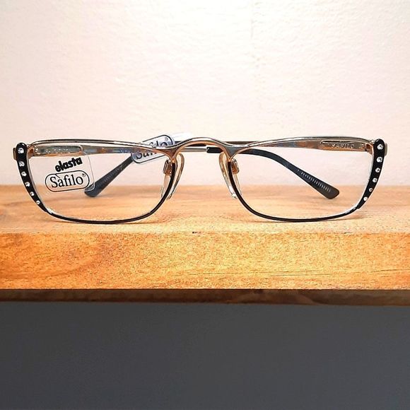 VINTAGE Prescription-ready Eyeglass Frame, gold, 50-18-135, glasses Mrs. Claus - Picture 3 of 8